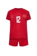 Danmark Kasper Dolberg #12 Babyklær Hjemme Fotballdrakt til barn VM 2022 Korte ermer (+ Korte bukser)